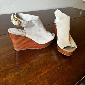 Suede wedges